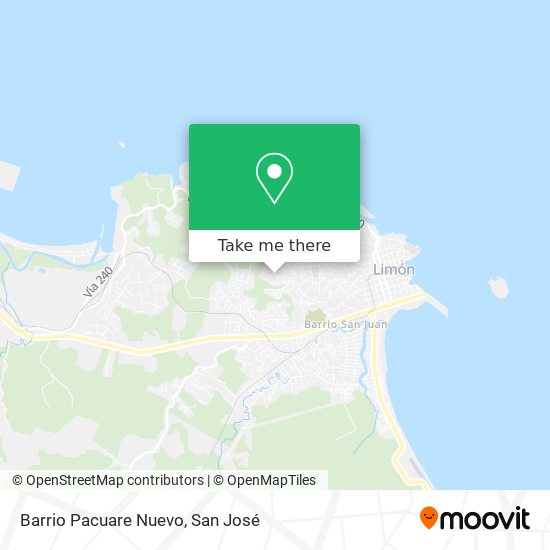 Mapa de Barrio Pacuare Nuevo