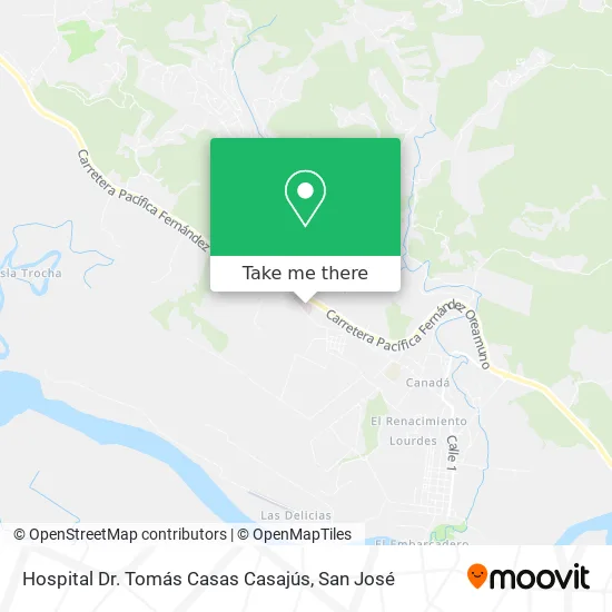 Mapa de Hospital Dr. Tomás Casas Casajús