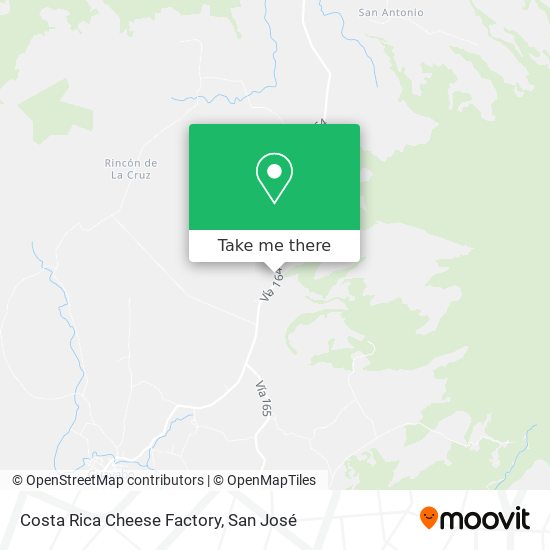 Mapa de Costa Rica Cheese Factory