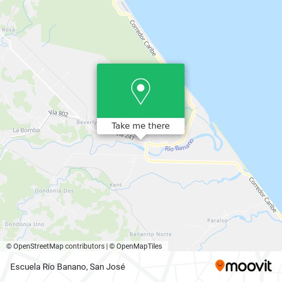Mapa de Escuela Río Banano