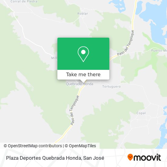 Plaza Deportes Quebrada Honda map
