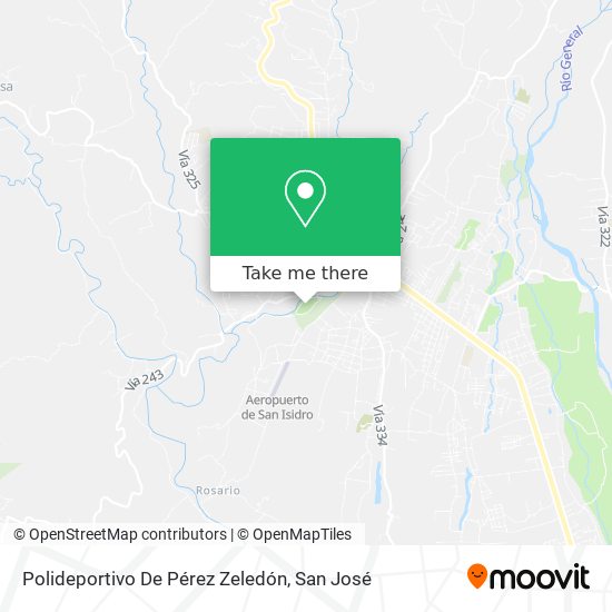 Polideportivo De Pérez Zeledón map