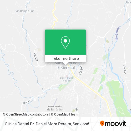Mapa de Clínica Dental Dr. Daniel Mora Pereira