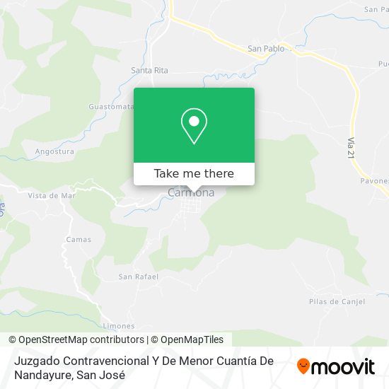 Juzgado Contravencional Y De Menor Cuantía De Nandayure map