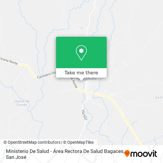 Ministerio De Salud - Área Rectora De Salud Bagaces map