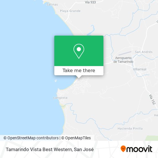 Tamarindo Vista Best Western map