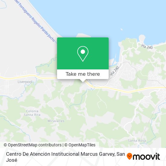 Mapa de Centro De Atención Institucional Marcus Garvey