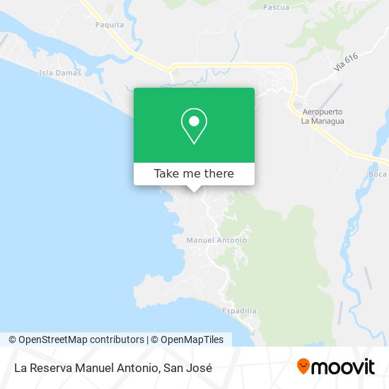 La Reserva Manuel Antonio map