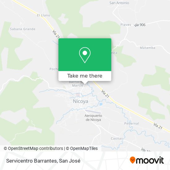 Servicentro Barrantes map