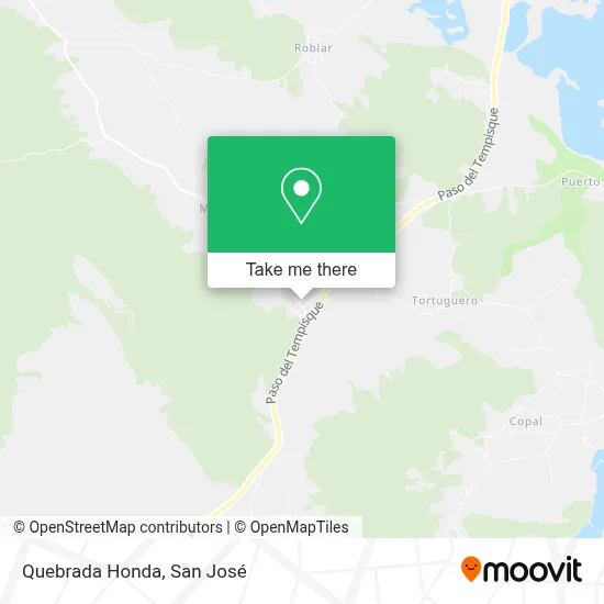 Quebrada Honda map