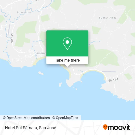 Hotel Sol Sámara map