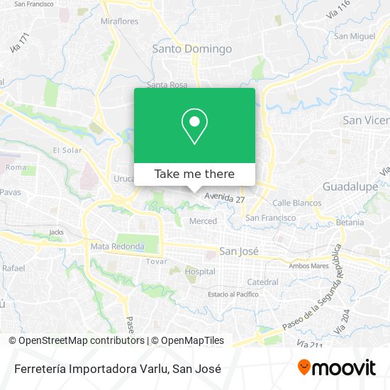 Ferretería Importadora Varlu map
