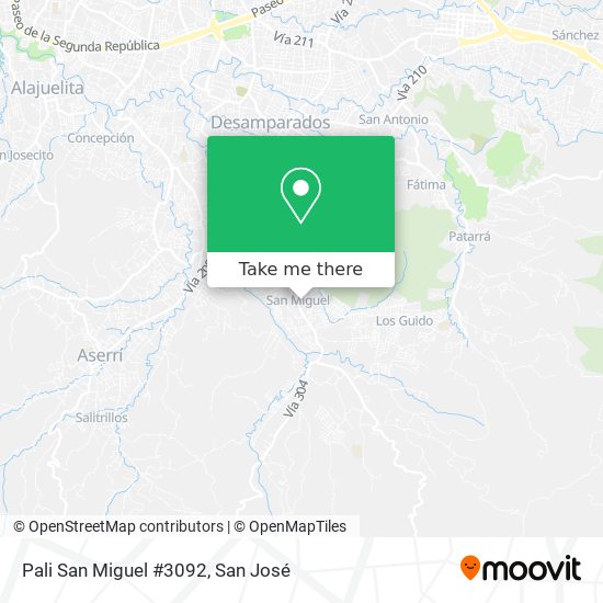 Pali San Miguel #3092 map