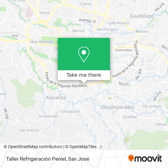 Taller Refrigeración Peniel map