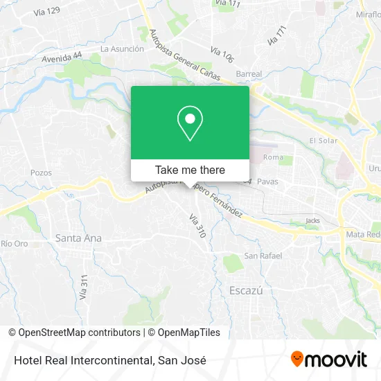Hotel Real Intercontinental map