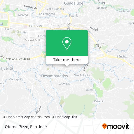 Oteros Pizza map