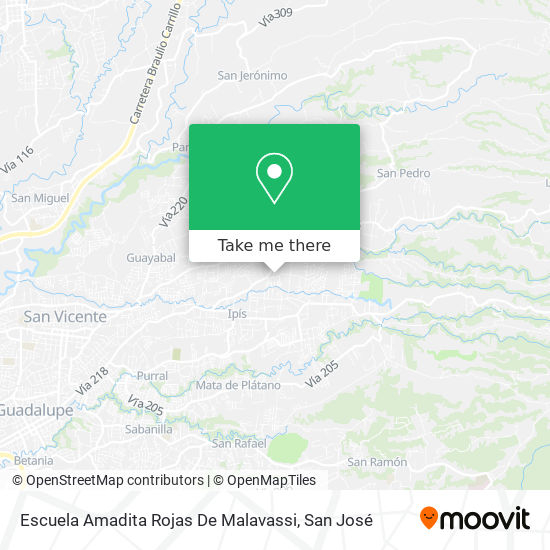 Escuela Amadita Rojas De Malavassi map