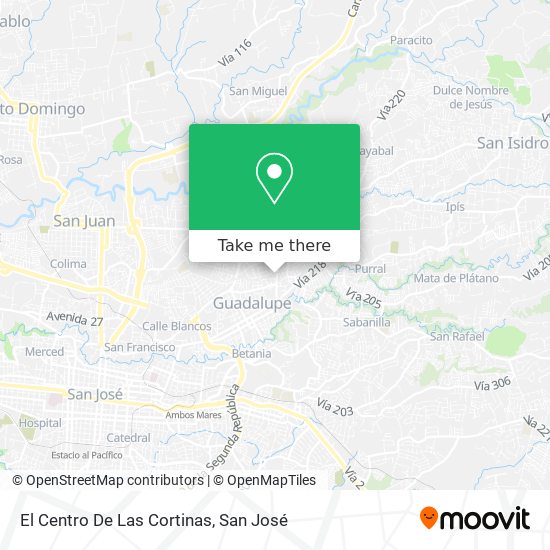 Mapa de El Centro De Las Cortinas