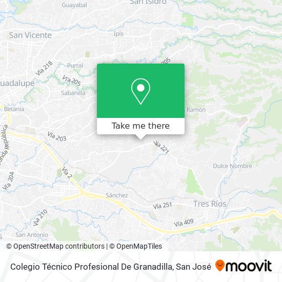 Mapa de Colegio Técnico Profesional De Granadilla