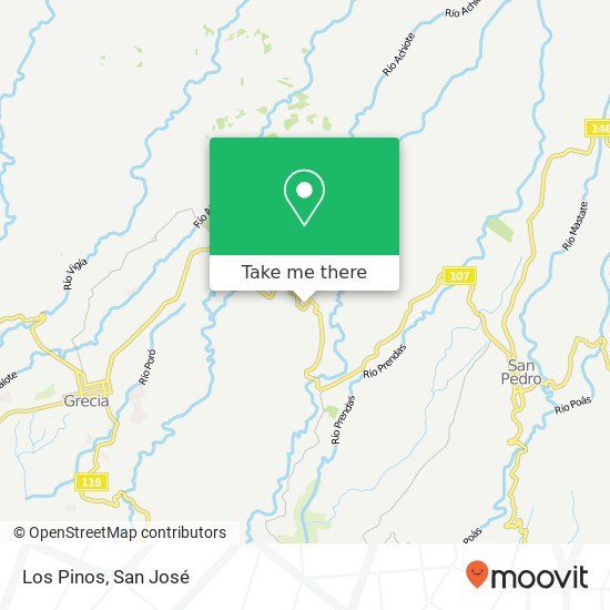 Los Pinos map