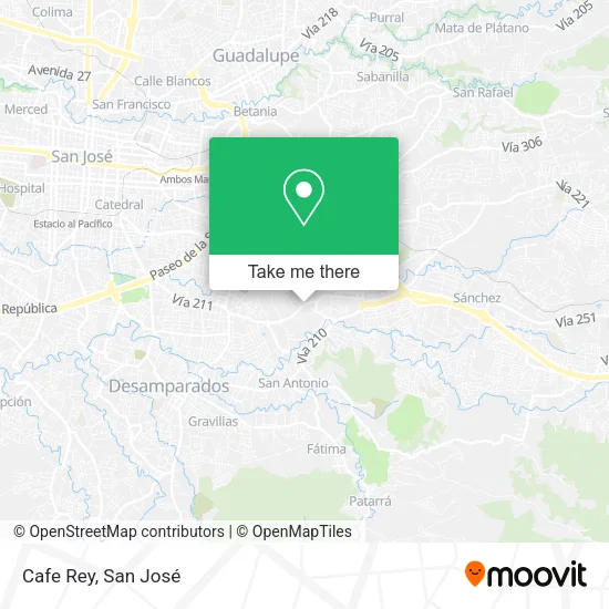 Mapa de Cafe Rey