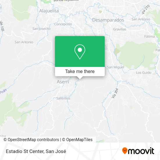 Estadio St Center map