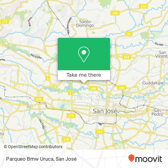 Parqueo Bmw Uruca map