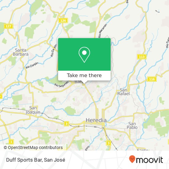 Duff Sports Bar map