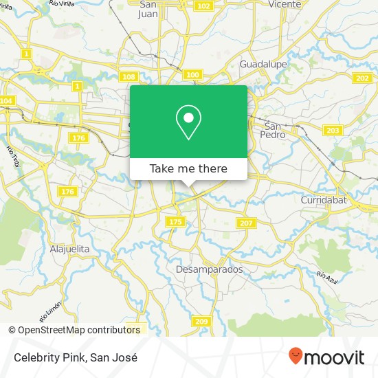 Celebrity Pink map