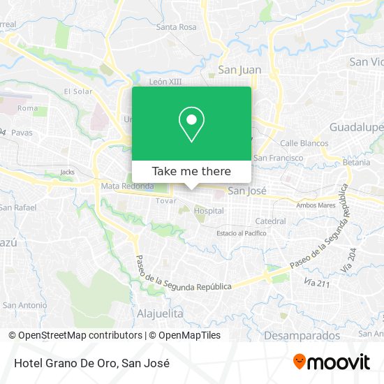 Hotel Grano De Oro map