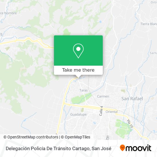 Delegación Policía De Tránsito Cartago map