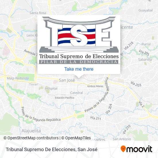 Tribunal Supremo De Elecciones map