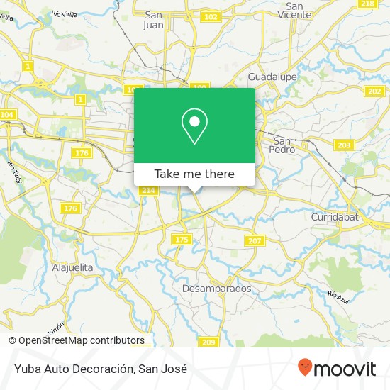 Yuba Auto Decoración map