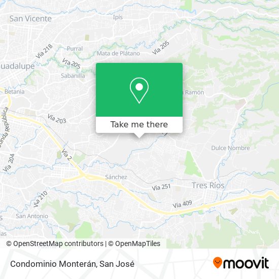 Condominio Monterán map
