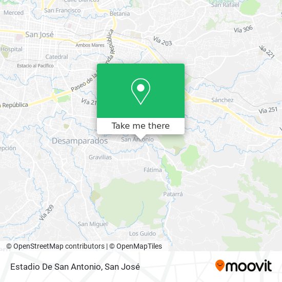 Estadio De San Antonio map
