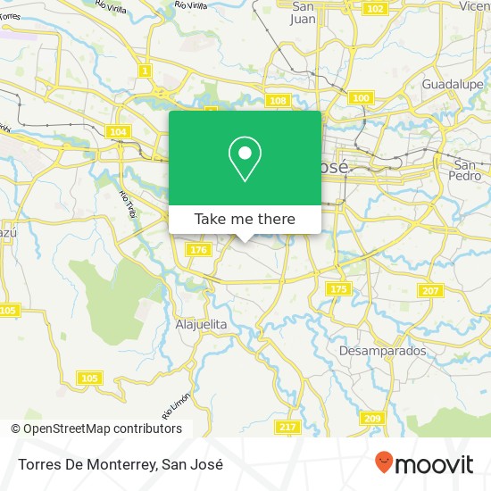 Mapa de Torres De Monterrey