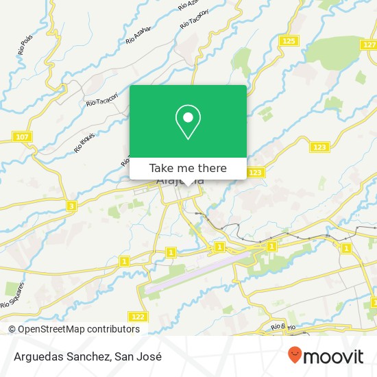 Arguedas Sanchez map