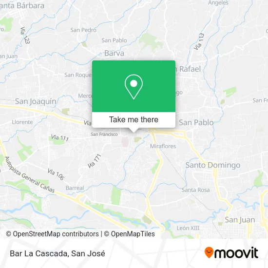 Mapa de Bar La Cascada