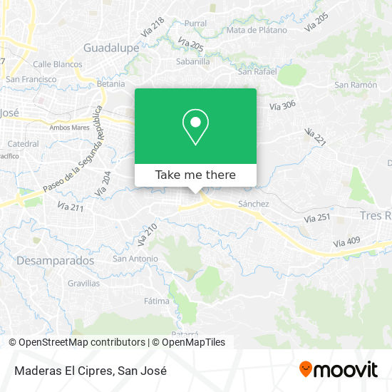 Maderas El Cipres map