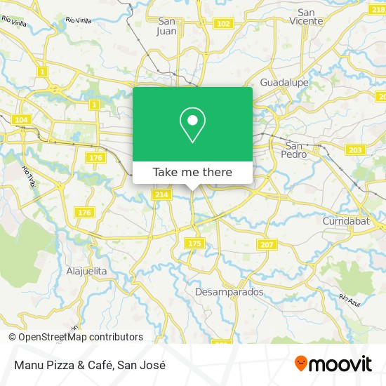 Mapa de Manu Pizza & Café