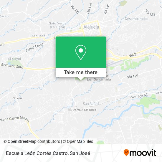 Mapa de Escuela León Cortés Castro