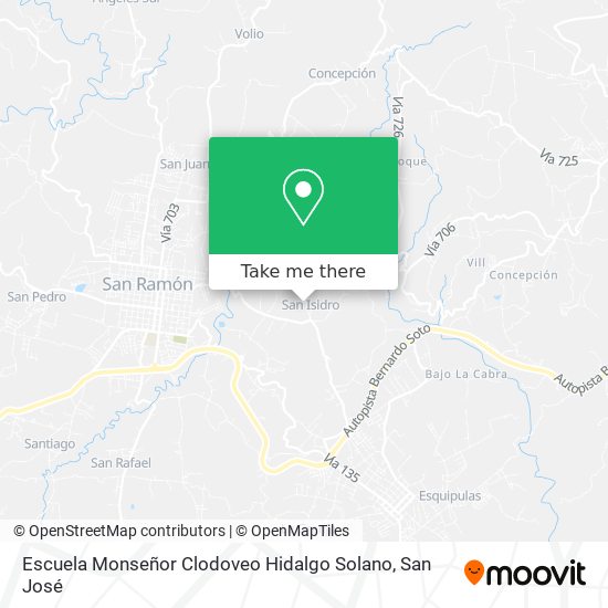 Escuela Monseñor Clodoveo Hidalgo Solano map