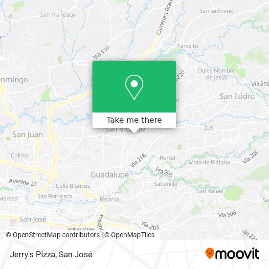 Jerry's Pizza map