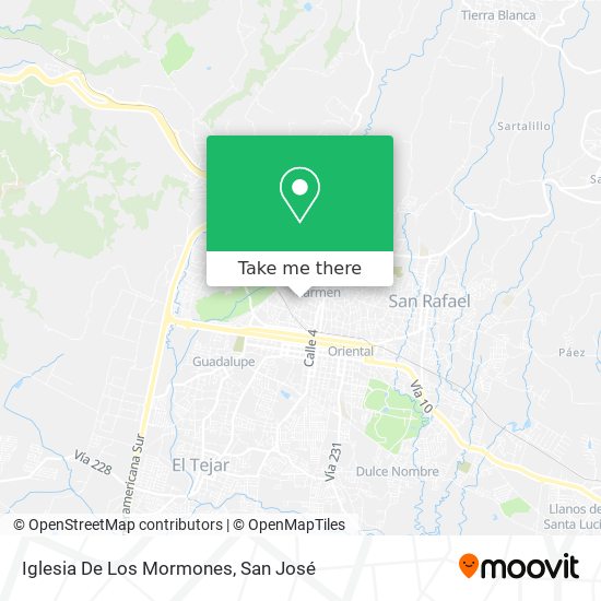 Mapa de Iglesia De Los Mormones