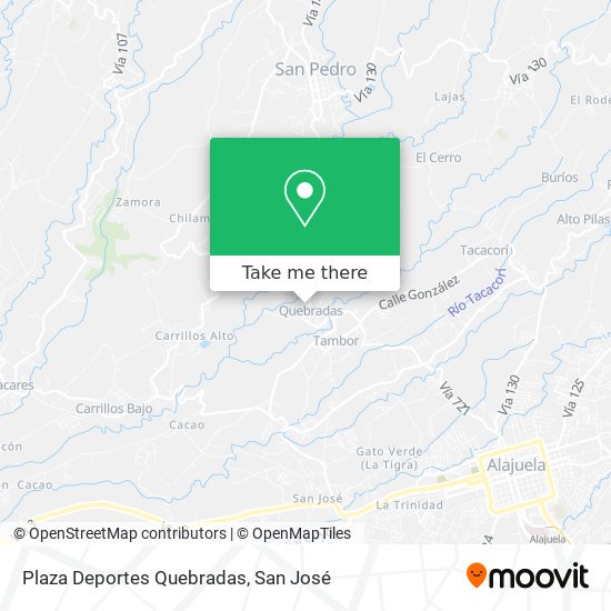 Plaza Deportes Quebradas map