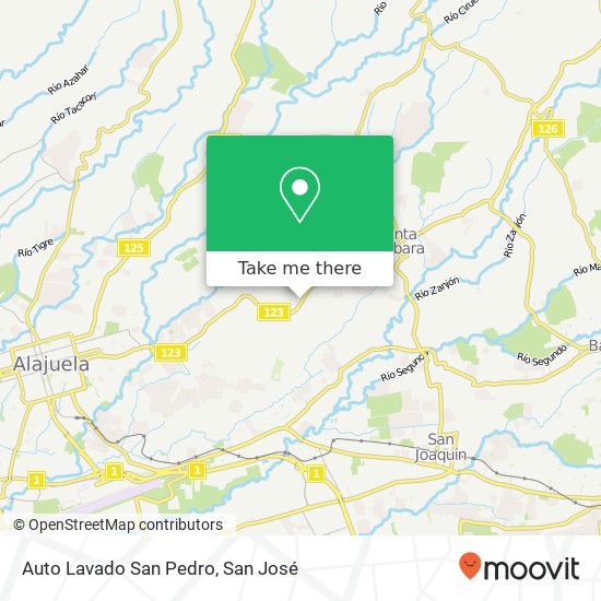 Auto Lavado San Pedro map