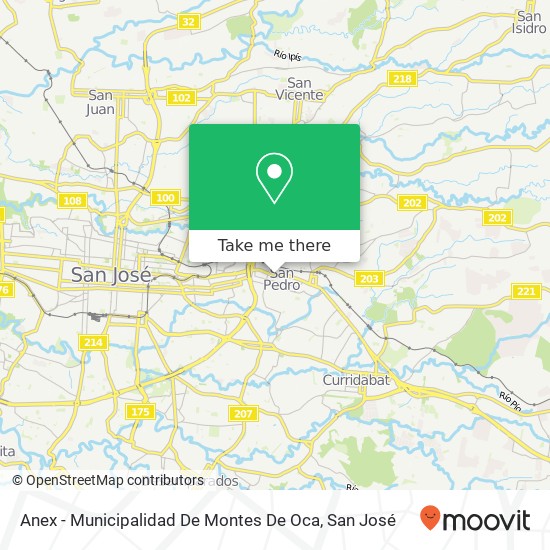 Anex - Municipalidad De Montes De Oca map