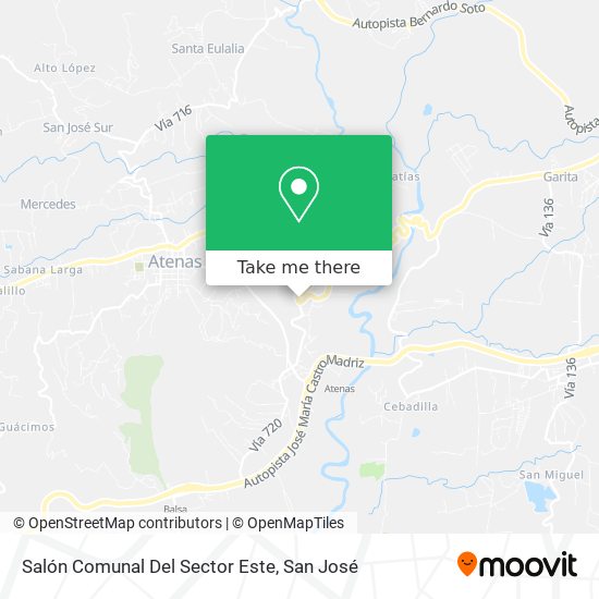Mapa de Salón Comunal Del Sector Este