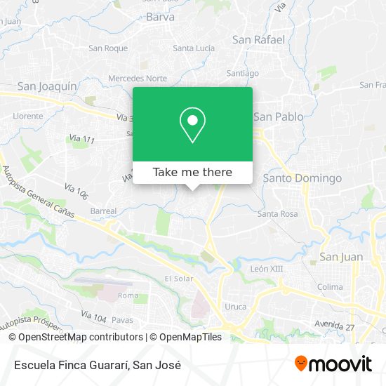 Mapa de Escuela Finca Guararí