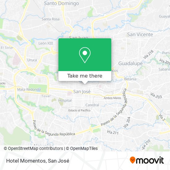 Mapa de Hotel Momentos